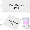 Bed Alarm for Elderly Adults & Chair Alarm Set with Sensor Pad - Fall Prevention Alert System for Seniors, Dementia Patients, Alzheimer Care - Adjustable Volume Caregiver Monitor