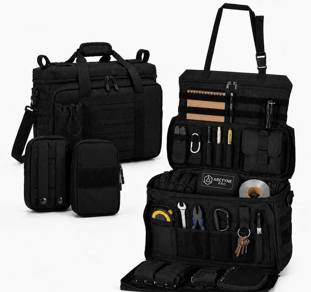 Duty Bag Law Enforcement - Police Patrol Bag and Tactical Gear Bag for Professionals - Vehicle Passenger Seat Organizer - Heavy Duty Patrol Bag with MOLLE System