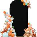 SUKAIKEQA 7.2FT Wedding Arch Cover – Stretchy Spandex Fabric Backdrop for Arch Stand – Ideal for Wedding Ceremony, Birthday Party, Baby Shower & Photo Booth Decoration (Black)