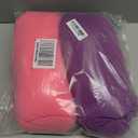 Geelin 2 Pcs Micro Bead Roll Pillow 11.8 x 6.3 Inch Soft Bolster Cylindrical Pillow for Sleeping Home Travel Neck Head Back Support Rest(Purple, Pink)