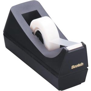 Scotch Desktop Tape Dispenser, Black, 2.7 in. x 2.7 in. x 6.4 in., 1 Tape Dispenser