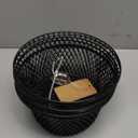 6 Pack Metal Wire Baskets for Kitchen Storage, Modern Black Countertop Fruit Bowl, Round Produce Organizer, Multi-Purpose for Fruits, Snacks, Breads