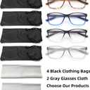 Many Type Reading Glasses Blue Light Blocking Glasses Readers for Women Men on Sa_s L P Products (05, Set1, 4 Mix Colors)