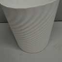 UUJOLY Plastic Small Trash Can Wastebasket, Garbage Container Basket for Bathrooms, Laundry Room, Kitchens, Offices, Kids Rooms, Dorms, (White, 1.8 Gallon)