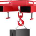 VEVOR Forklift Lifting Hook, 6600lbs Capacity Forklift Lifting Hoist, Red Forklift Mobile Crane with Swivel Hook and Two Large T-Screws, Hook Forklift Lifting Hoist, Fork Lifting Attachment