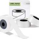 2 x Label Maker Tape, 15x7mm Thermal Tape for D30, White | 3 Rolls pack. Self-adhesive tape, great for gift, home, school and office labeling