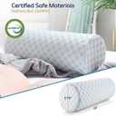 Nestl Neck Roll Pillow for Pain Relief - Premium Memory Foam  Bolster Pillow for Sleeping with a Breathable Cooling Cover - Comfy Cylinder Neck Roll Pillow