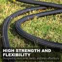 Relxitl Garden Hose, Flexible Water Hose, Ultra Lightweight Non-Expanding hose with 10 Function Sprayer, Leak proof, Pressure Resistant for Yard, Outdoor (Black, 50FT)