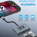 Switch 2 Dock,Portable USB C Docking Station with 4K@120Hz/PD 100W/USB 3.0 Port,Aluminum Alloy Travel TV Dock for Switch/Steam Deck/ROG Xbox Ally X/Legion Go 1/2/S
