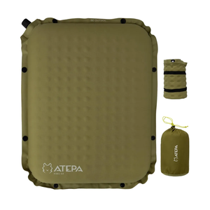 ATEPA Inflatable Stadium Seat Cushion, Self-Inflating Memory Foam Stadium Seats Camping Accessories Chair Pad for Outdoor Airplane Travel Bleacher Patio Backpacking