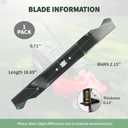 742-0739 Mower Blade Compatible with M TD Cub Cad et Tr oy Bi lt Walk Behind 19 inch Deck, Replaces 942-0739