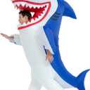 One Casa Inflatable Costume Adult,Blow Up Party Costumes,Inflatable Shark Costume,Halloween Costumes for Men Women (72INCH)