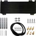 Low Pressure Drop Transmission Oil Cooler 40k Transmission Oil Cool Compatible For Heavy Duty 40,000 GVW Max Low Mounting Hardware Towing Applications and Advanced Cooling Protection LPD47391 (black)