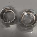 PATIKIL Light Socket Shade Ring, 2pcs E26 E27 Medium Base Metal Sockets Lock Ceramic/Porcelain Sockets with Thread Diameter 1-1/2 Inches for Hanging Lamp Holder, Nickel 40mm / 1.57"