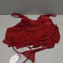 Avidlove Women Lace Lingerie Front Closure Babydoll V Neck Nightwear Sexy Chemise Nightie (B Deep Red) Size S