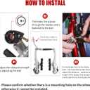 Gashwer Complete Bike Brakes Set, Universal Bike Front and Rear MTB Brake, Inner and Outer Callipers Cables Lever Kit with Multi-Tool Wrenches Silver