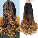 Crochet Hair for Black Women 14 Inch 8 Packs Crochet Braids Box Braids Crochet Hair Pre Looped French Curl Crochet Braids With Curly Ends Hair Extensions Braids14 Inch,1B/30/27)