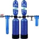 Aquasana Whole House Water Filter System - Salt-Free Descaler - Carbon & KDF Home Water Filtration - Reduces Sediment & 97% Of Chlorine - Rhino Chlorine - WH-1000-CS