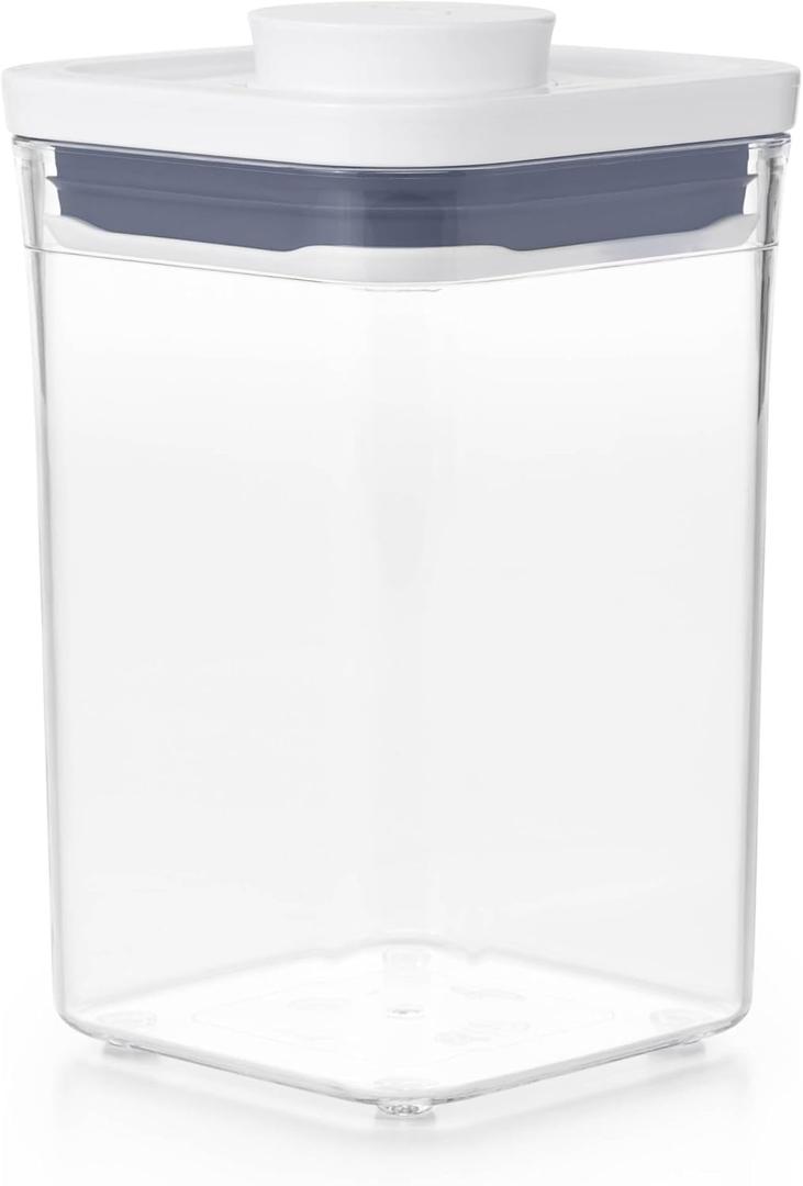 OXO Good Grips POP Container - Airtight Food Storage - Small Square Short 1.1 Qt Ideal for 1 lb of brown sugar or confectioner's sugar