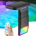 KARTOOSH Solar Pool Lights for Inground Pool - Upgraded Extendable Wireless Underwater LED Lights, 29 RGB Colors 4 Modes, Light Sensing with Timer, Remote Control, Waterproof Design