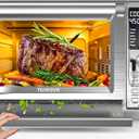 Nuwave Bravo XL Pro Air Fryer Toaster Oven, Improved 100% Super Convection, Quicker & Crispier Results, 100 Presets, Multi-Layer Even Cooking, 50-500F, Smart Probe, PFAS Free, 30QT, Stainless Steel