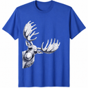 Vintage Moose T-shirt T-Shirt (Blue, XL)