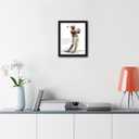 Funny Highland Cow Wall Art Motivational Wall Decor 8x10 Inches, Framed Inspirational Quotes Sports Poster Prints Animal Canvas Pictures for Golf Decor Living Room Office Art