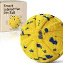 Interactive Dog Toys Ball, Moving Dog Toys to Keep Them Busy, Automatic Self Rolling & Bouncing, Soft E-TPU Material IPX7 Waterproof, Enrichment for Small Medium Large Breeds, Yellow