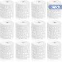 12 Rolls Plaster Strips Plaster Gauze Bandages Blank Cloth Wrap Rolls for DIY Hobby Crafts, Belly Cast, Body Molds, Mask Making, Scenery Art (3 x 106 Inches)