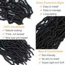 Faux Locs Crochet Hair Soft Locs 14 Inch 7 Packs Crochet Locs Natural Short Locs Crochet Hair For Women Synthetic Pre looped Crochet Braids (14 Inch (Pack of 7), 1B#)