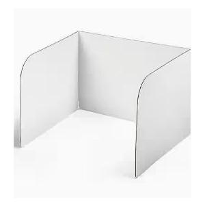 Classroom Privacy Boards for Student Desks Plastic Folders Shields Test Dividers with 40 Pieces Colorful Name Labels for School Study Reduces Distractions 14 x 17.5 x 14 Inch, White (30 Pieces)