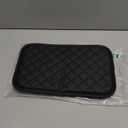 JOYTUTUS Center Console Cover with Storage Bag for SUV Sedan Car, Thin Middle Console Cover Arm Rest Pad, Leather 12.6" x 7.75" x 0.66" (Black)