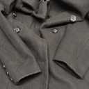 IDEALSANXUN Womens Long Wool Coats Fall Winter Double Breasted Trench Coat Peacoat size S