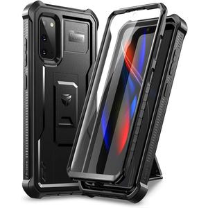 Dexnor for Samsung Galaxy S20 5G Case, [Built in Screen Protector and Kickstand] Heavy Duty Military Grade Protection Shockproof Protective Cover for Samsung Galaxy S20 5G/6.2 inches, Black