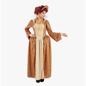 fun shack Tudor Costume Women Medieval Queen Outfit Anne Boleyn Dress for Historical Events and Themed Parties, M
