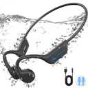 Bone Conduction Swimming Headphones Underwater,IPX8 Waterproof Bluetooth 5.4 Open Ear Headphones with 32G MP3 Memory for Swimming,Running, Cycling and More Activities