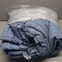 HYMOKEGE Mineral Blue Full Size Comforter Sets Seersucker 7 Pieces, All Season Luxury Bed in a Bag for Bedroom, Bedding Set with Comforter, Sheets, Pillowcases & Shams