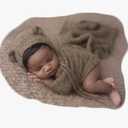 Newborn Photography Props Handmade Bear Hat Wrap Set for Baby Boys Girls Photoshoot Knit Scraf