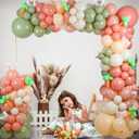 2 x Happy Easter Balloon Garland Arch Kit, 145Pcs Retro Pink Green White Balloons with Rabbit Ears Shaped Card Bunny Carrot Balloons for Easter Party Decorations Baby Shower Girls Birthday Party Supplies