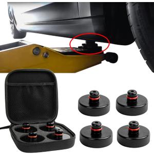psler Jack Pad for Tesla 3/Y/X/S - Lifting Jack Pucks for Tesla Model 3 Y X S Accessories Quick Floor Jack Stand Rubber Pad Car Tire Lift Jack Point Protect Blocks Jack Parts Kit 4 Packs Black