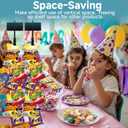 Chip Hanger Strips Hooks Display Hanging 16.5" with 6 Chip Greeting Card Party Merchandise Vendors Potato Bag Holder Snack Candy Portable Retail Organizer Storage Metal with Label Header 4 Pack