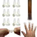 Extra Small Silicone Chair Leg Floor Protectors with Felt, FIT 19/32 to 15/16 Glide Chair Leg Caps Silicon Furniture Leg Feet Cover Bottom Slide Protect Hardwood Floors No Scratches No Noise 24 Pack (24pack-semi-transparent)