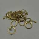 BlastHome Luxury Curtain Rings  Premium Metal with Quiet, Smooth Nylon Inserts  Pinhooks and Clips Included  1 1/2" Inside Diameter  18 Rings for Two Standard Curtains  Brushed Gold