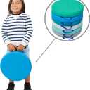 Factory Direct Partners SoftScape 15 inch Round Classroom Floor Cushions with Handles; Flexible Seating for Daycare, Preschool, Playroom; 2 inch Thick Deluxe Foam (6-Piece) - Contemporary, 11232-CT