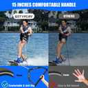 75FT Wakeboard Rope and Handle, Floating Water Ski Rope for Watersports, 4 Sections Ski Ropes for Water Skiing, Kneeboarding, Wakeboarding