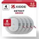Kidde Hardwired Smoke Detector, AA Battery Backup, Interconnectable, LED Warning Light Indicators, 4 Pack