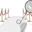 LEMONSODA White Carpet Floor Runner Hollywood Party Decoration Fabric 100 GSM (White, 3x50 Feet)