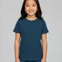 Real Essentials 5 Pack: Girls' Cotton Short Sleeve Crew Neck T-Shirt - Athletic Tee Shirt for Teens Kids Youth (Ages 4-16) (XS)