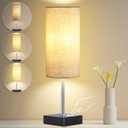 AVV Cordless Table Lamp with Dimmable, Rechargeable 3 Modes Battery Powered Bedside Lamp, rv Essentials Battery Operated Lamps, Touch Lamp for Bedroom, Living Room, Reading Room, 15 Inch Beige