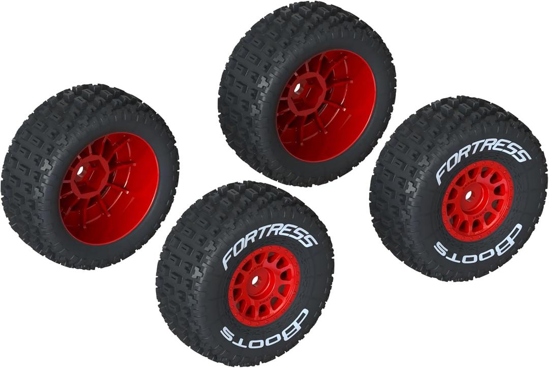 Arrma 550116 dBoots FORTRESS Tire Set Glued Red 2 Pairs